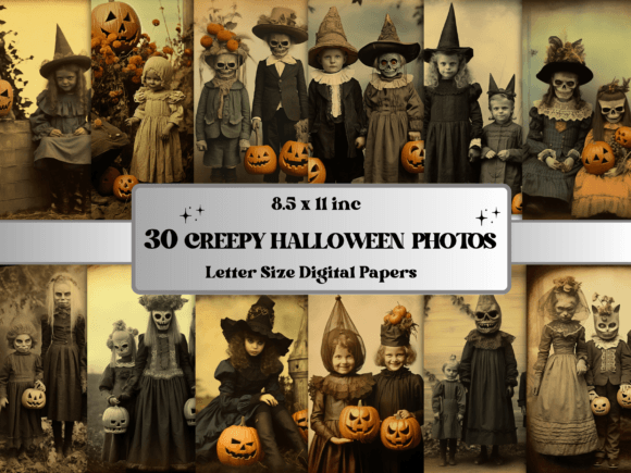 Download Creepy Halloween Photos Digital Paper - Creepy Collection