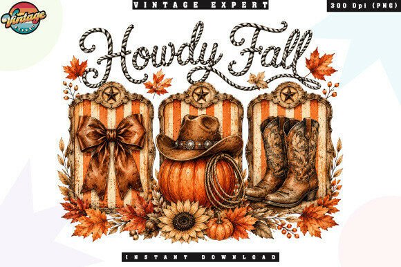 Download Autumn Cowboy Boots Pumpkin PNG - Premium Bundle