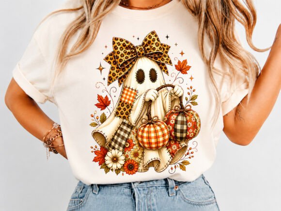Download Fall Ghost Pumpkin Halloween Shirt - Fall Collection