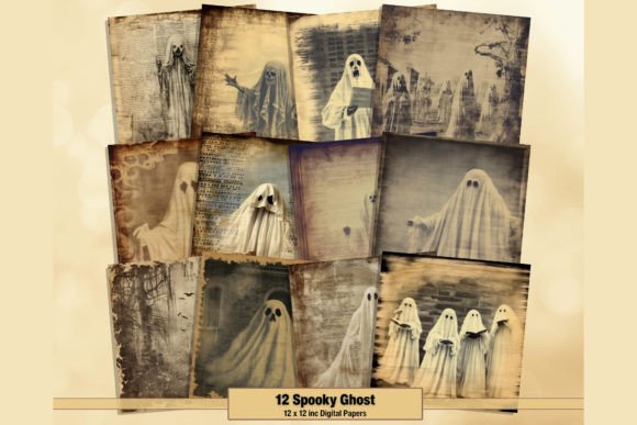 Download Spooky Ghost Digital Papers, Creepy Page - Creepy Collection
